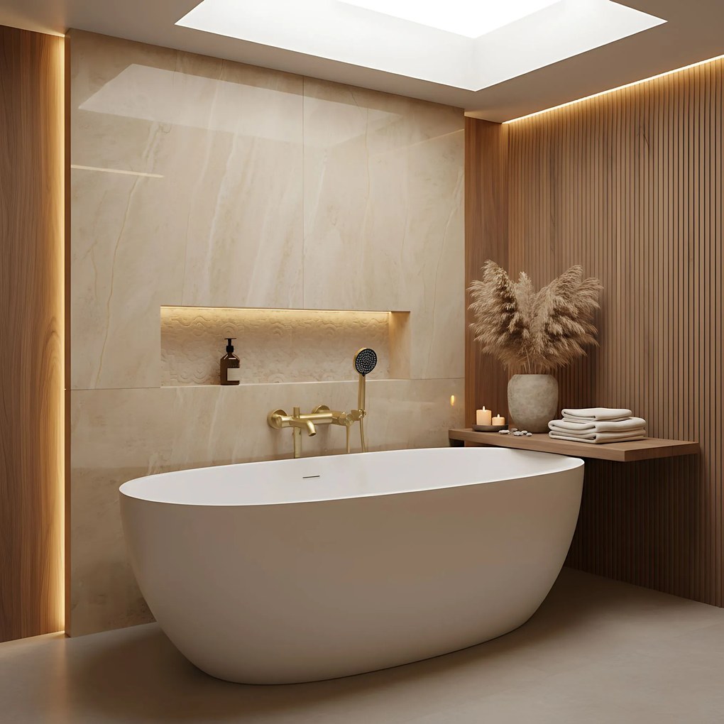 Смесител за вана Rea FOSTER Gold  Brush