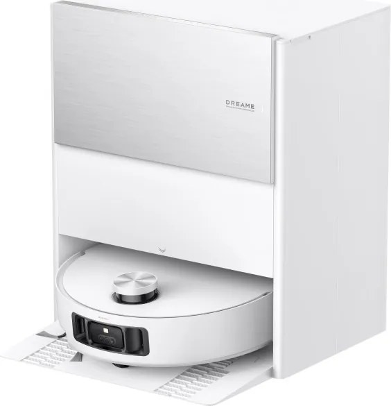 Прахосмукачка робот Dreame Aqua10 Roller RLH31CE-WH, 30000 Pa, 3.5/4 л, AI камери, LED осветление, Гласово управление, Измиване с гореща вода, Бял