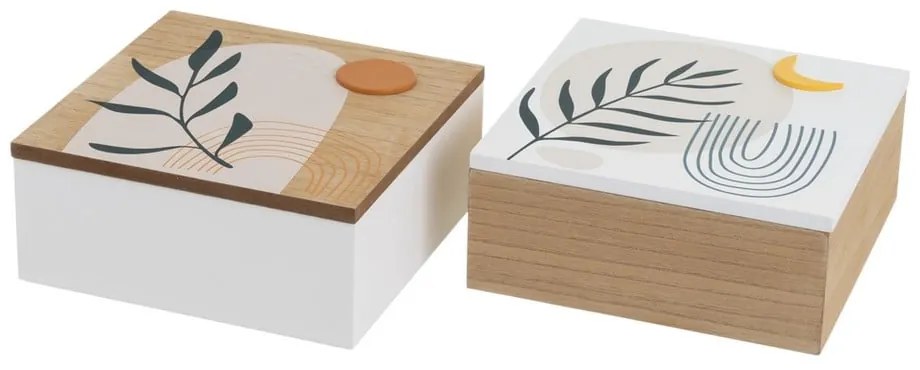 Декоративни кутии за съхранение с капаци в комплект от 2 бр. ø 20x8,5 cm – Casa Selección