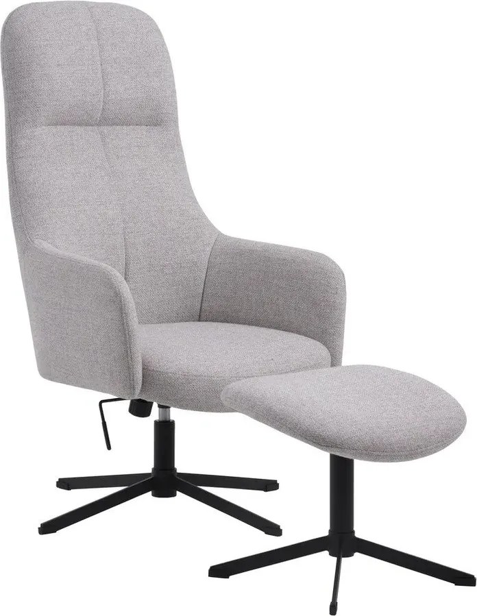 Светлосиво въртящо се релаксиращо кресло Manning – Unique Furniture