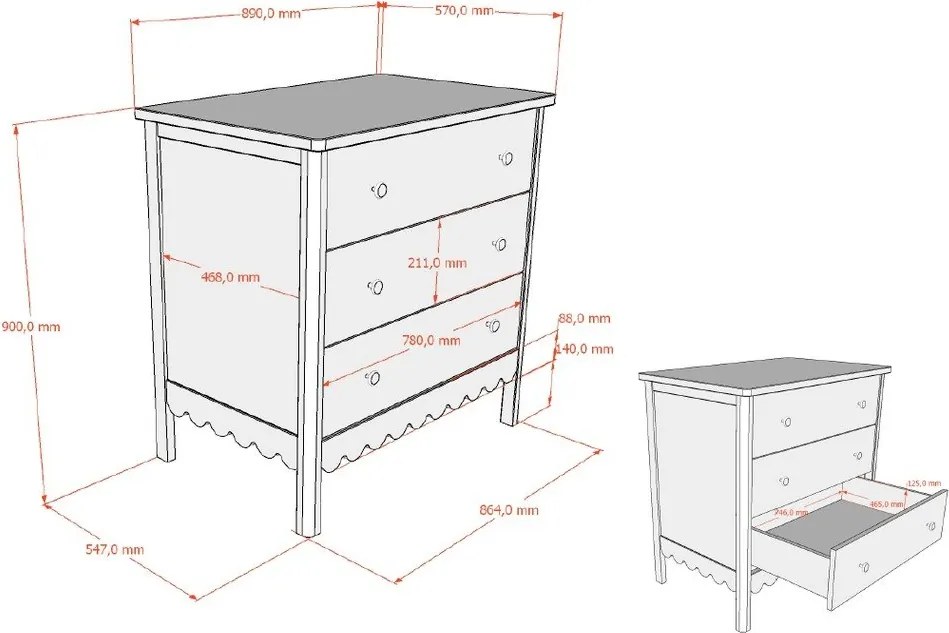 Бежов детски скрин с маса за преповиване 89x90x55 cm Swingo – Vipack