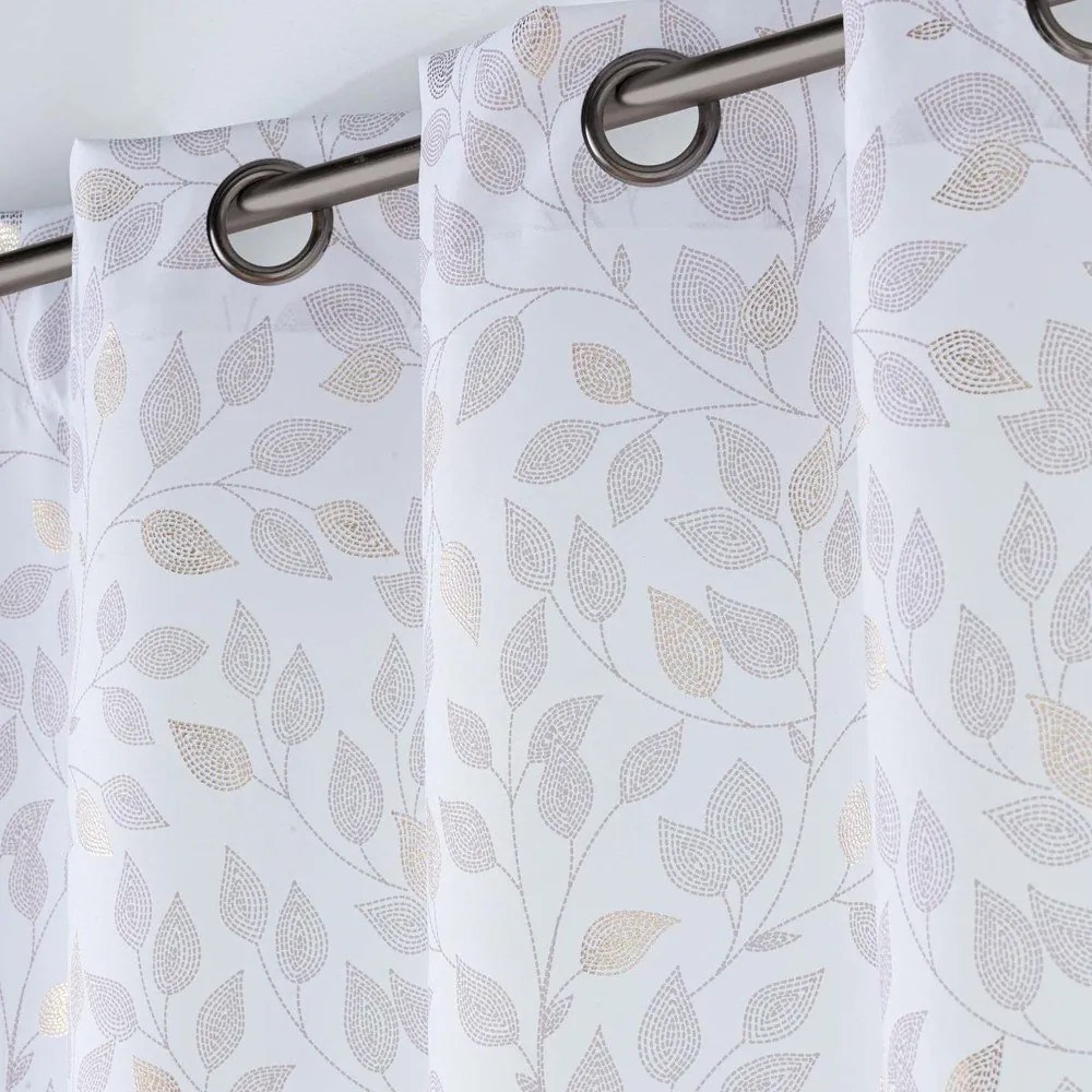 Бяло перде 140x260 cm Duchesse – douceur d'intérieur