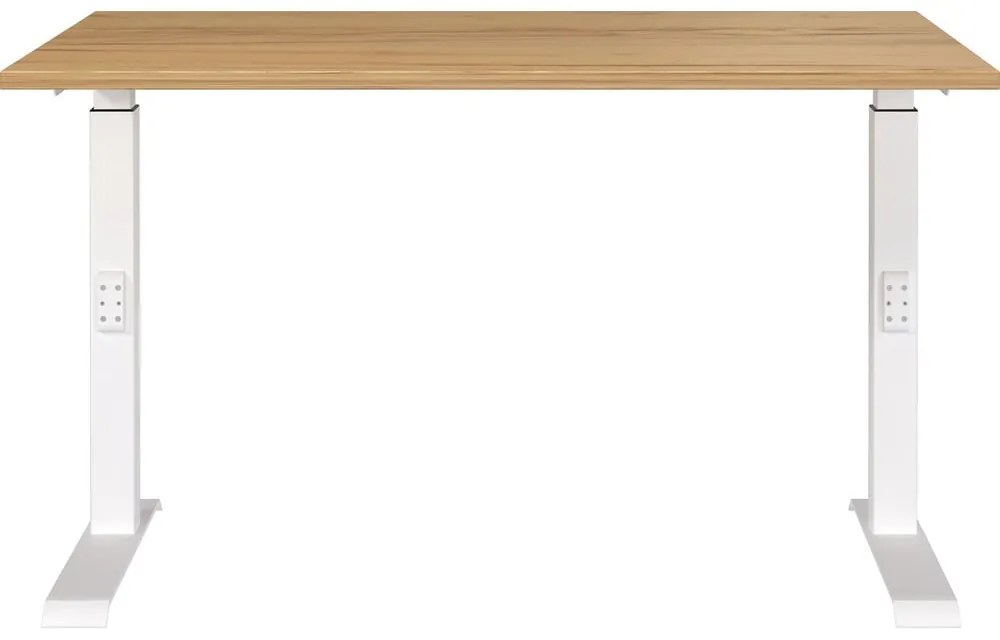Работна маса с регулируема височина с дъбов плот 80x120 cm Downey – Germania