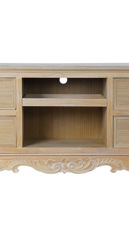 ТВ шкаф DKD Home Decor 121 x 39 x 59,5 cm Ела Естествен Дървен MDF