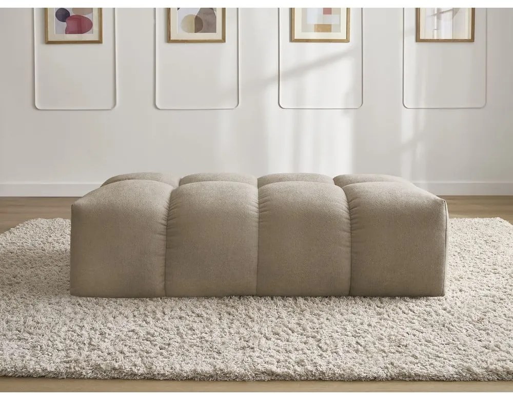 Кафяво-сива шенилова табуретка Everest – Bobochic Paris