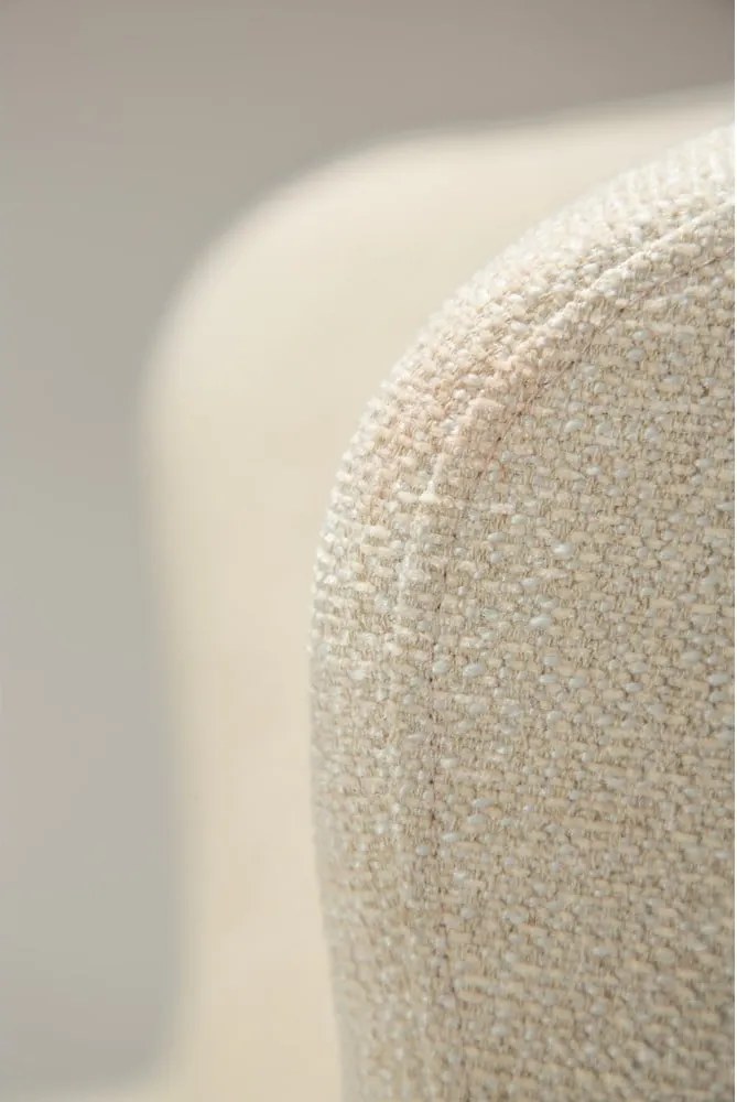 Кремав тапициран трапезен стол Glam – DAN-FORM Denmark