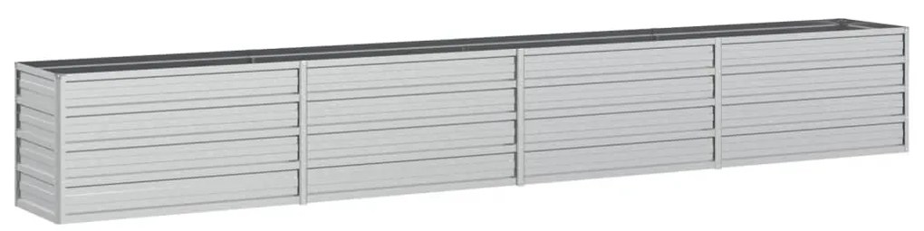 316893 vidaXL Повдигната градинска леха, 320x40x45 см, стомана, сребриста