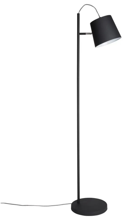 Черна подова лампа с глава на катарама - Zuiver