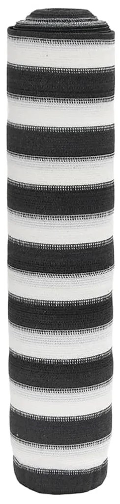 Засенчваща мрежа антрацит и бяло 1,5x10 м HDPE 195 г/м²