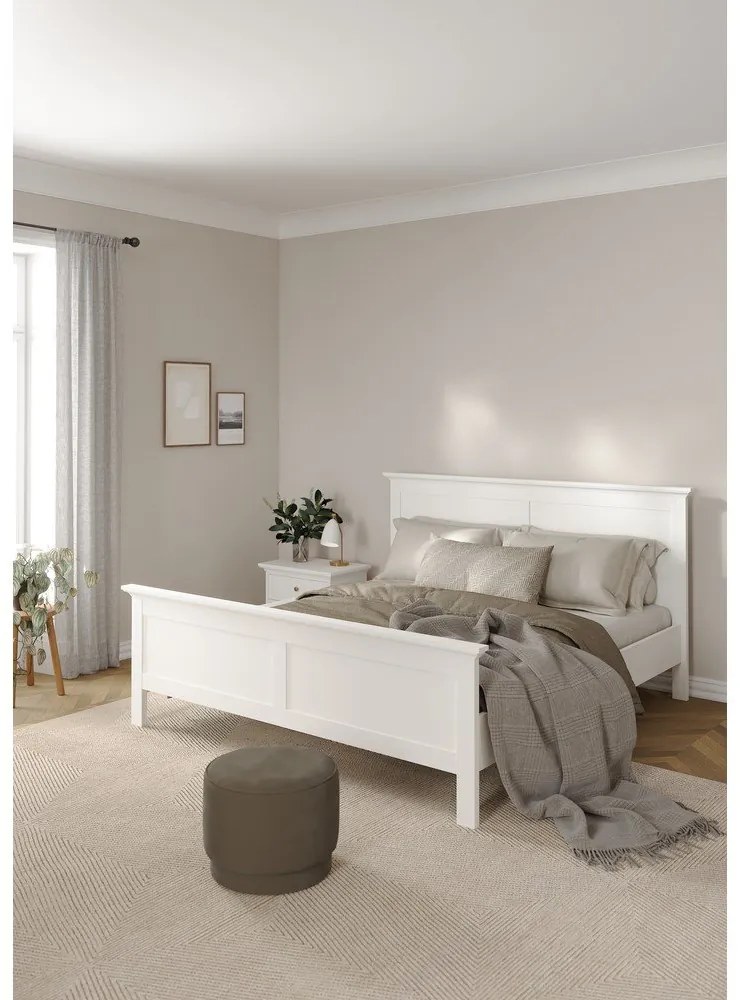 Бяло двойно легло 160x200 cm Paris – Tvilum