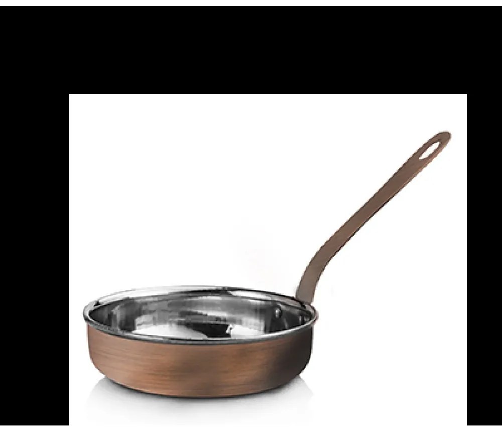 Horecano - Метално мини тиганче с медно покритие 13.50 x 3.75 см - 400 мл SG-95256(A) ANTIQUE