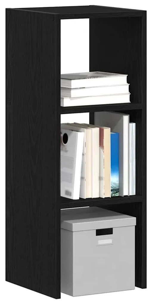858805 vidaXL Библиотека стифиращи черен дъб 30x30x80 см инженерно дърво