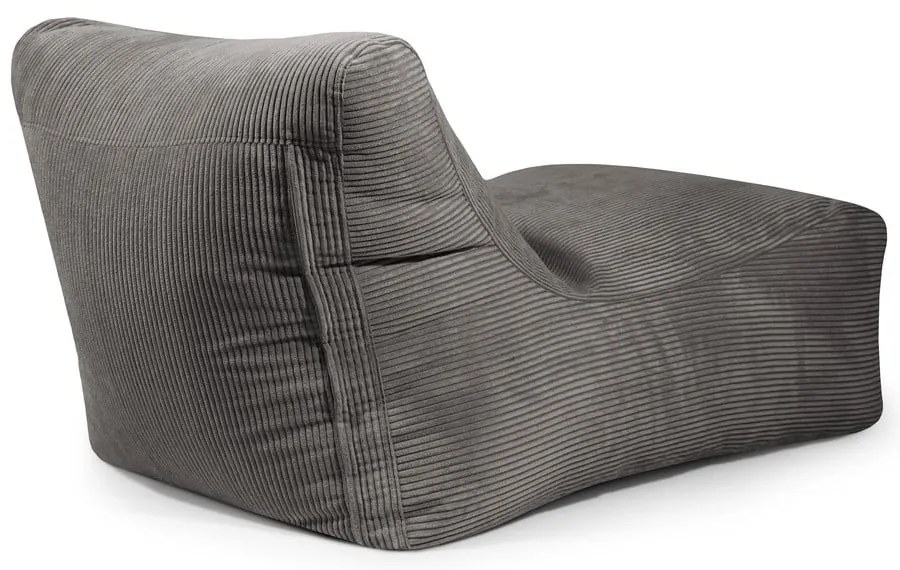 Тъмнокафяв пуф от рипсено кадифе Lounge 100 – SLOWDOWN