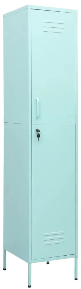 336257 vidaXL Шкаф с отделения, мента, 35x46x180 см, стомана
