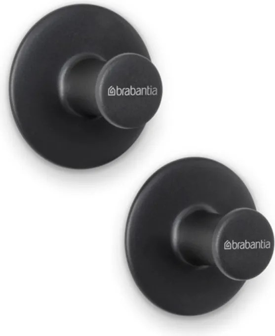 Комплект 2 бр закачалки Brabantia ReNew 1003485, Включен монтажен комплект, До 2 кг, Тъмносив