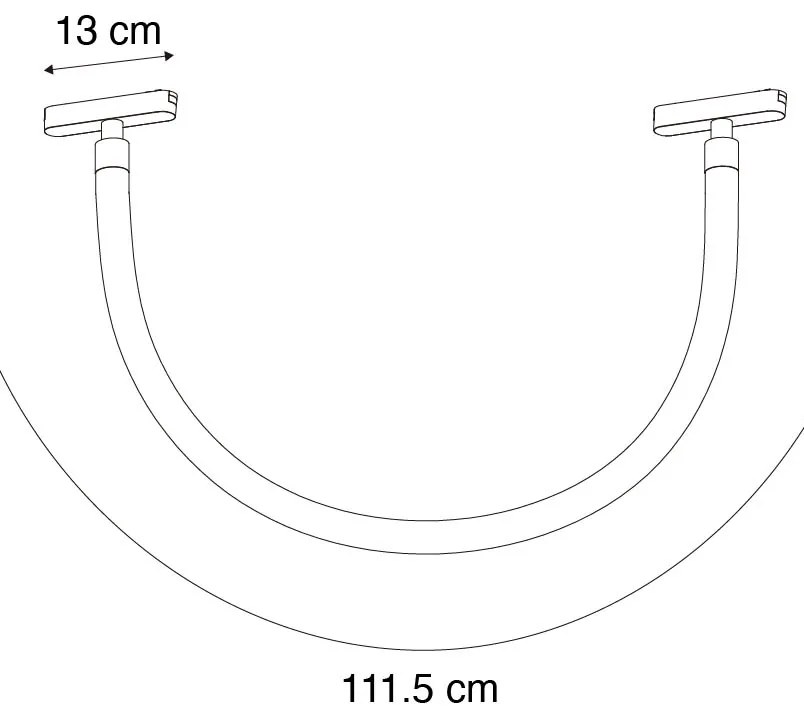 Модерен бял висящ светлинен елемент за 1-фазова релсова система 8W 3000K - Magnetic Tautau