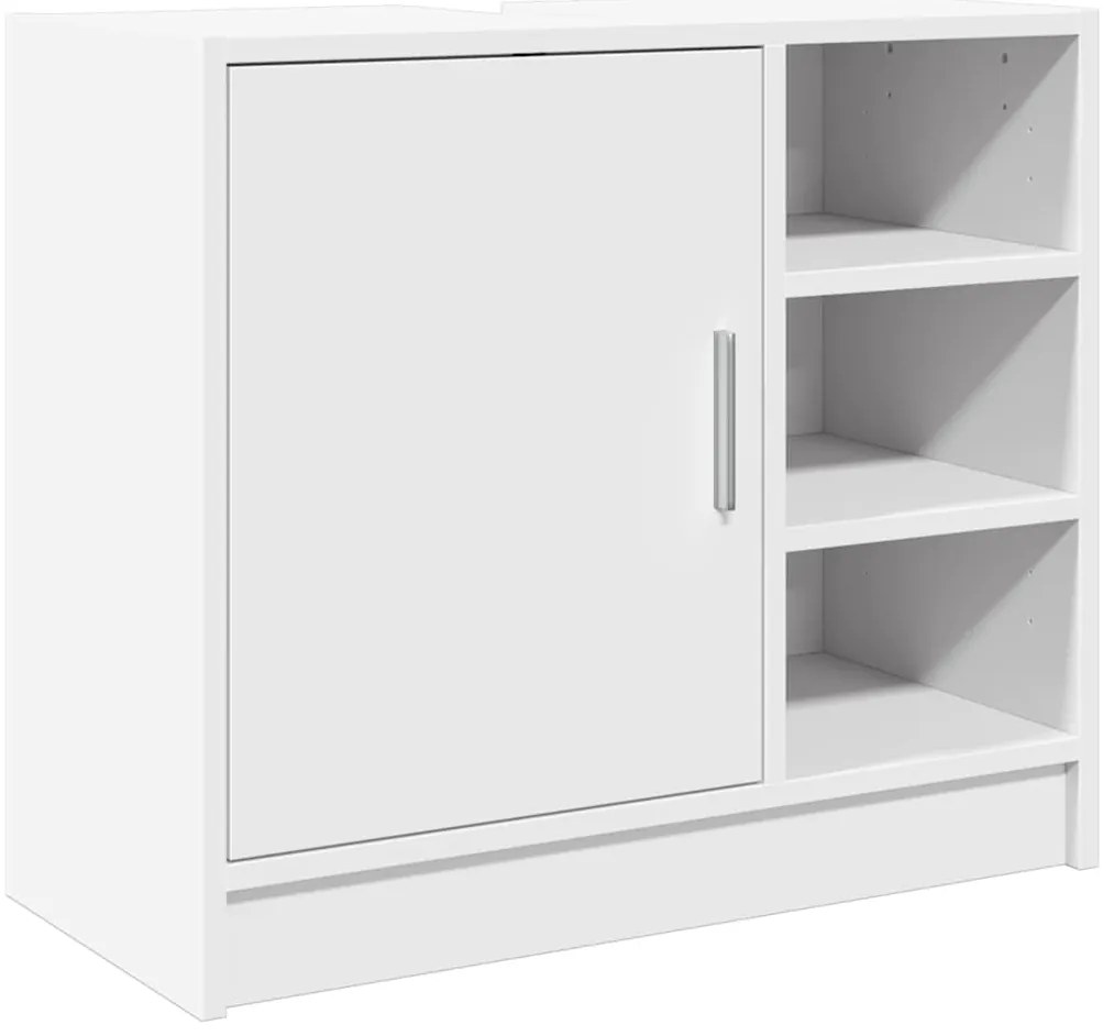 848129 vidaXL Долен шкаф за мивка, бял, 63x29x55 см, инженерно дърво