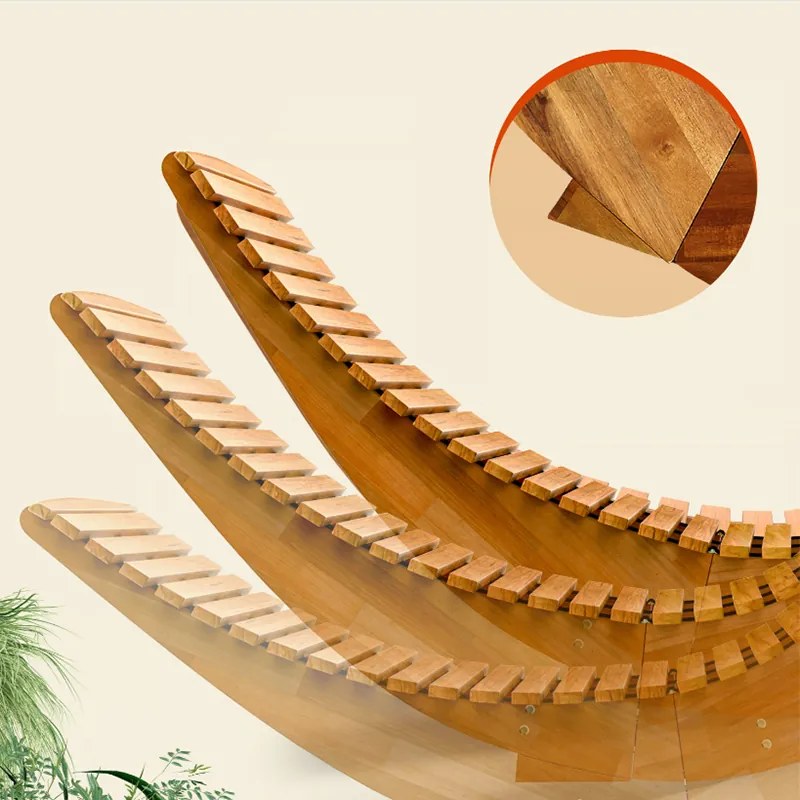 Люлеещ се шезлонг за сауна Java от акациева дървесина