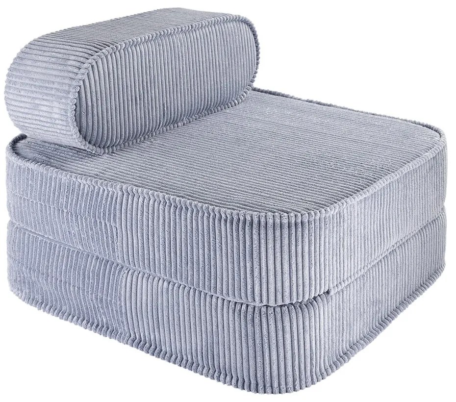 Син детски стол от рипсено кадифе Flip – Wigiwama