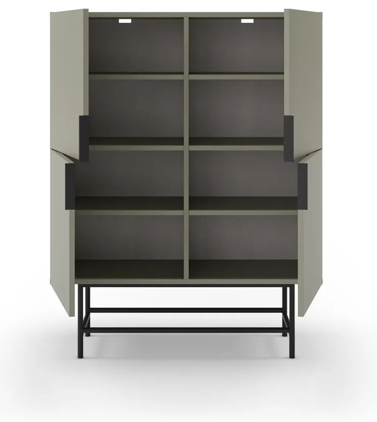 Зелено-сиво шкафче 100x128 cm Eldia – Marckeric