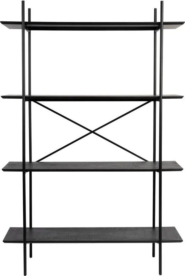 Черен метален стелаж 120x180x40 cm Marcio – White Label