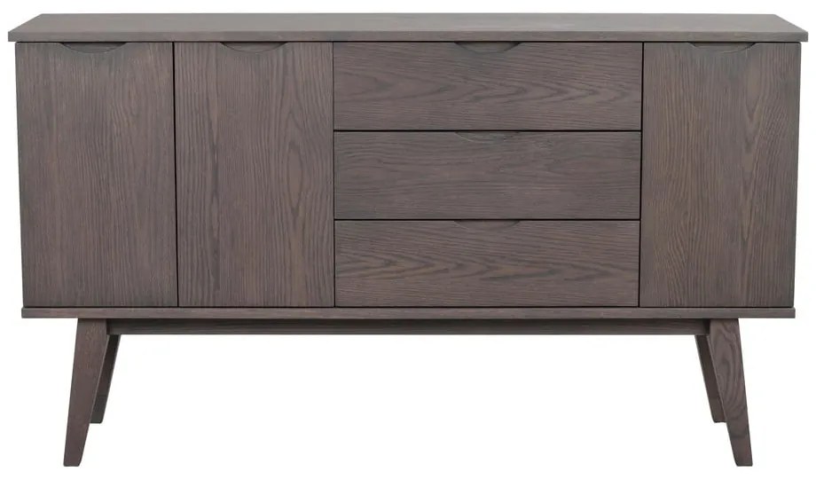 Кафяв нисък скрин от декор от дъб 150x85 cm Filippa – Rowico