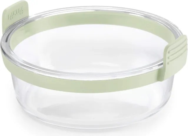 Форма за печене във фритюрник с горещ въздух Lekue 1010160, 20.5x19.5x10 см, Стъкло, Противоплъзгащи дръжки, -20/+220°C, Лесно почистване, Зелен
