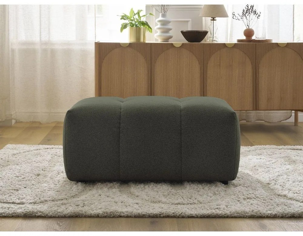 Шенилова табуретка в цвят каки Roxelane – Bobochic Paris