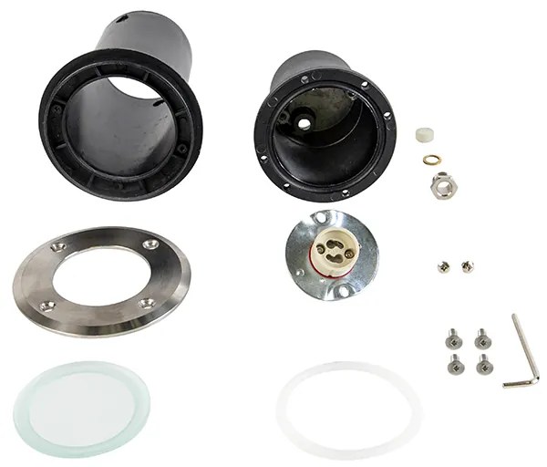 Комплект от 6 външни наземни прожектора стомана 11cm IP67 - Basic Round