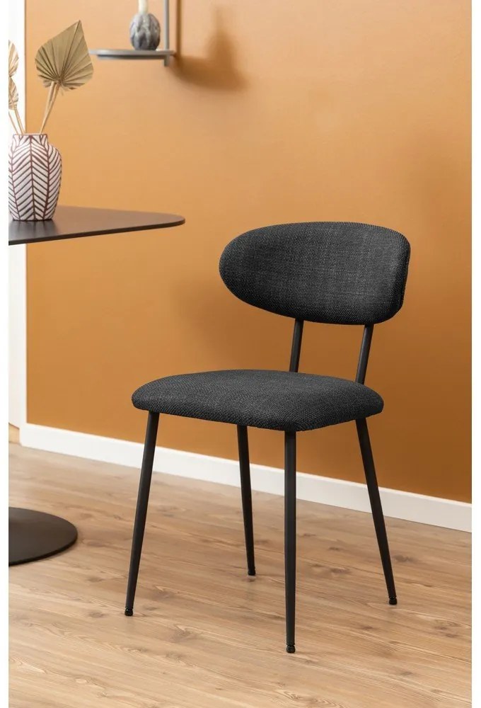 Антрацитни трапезни столове в комплект от 2 броя Denise - Actona
