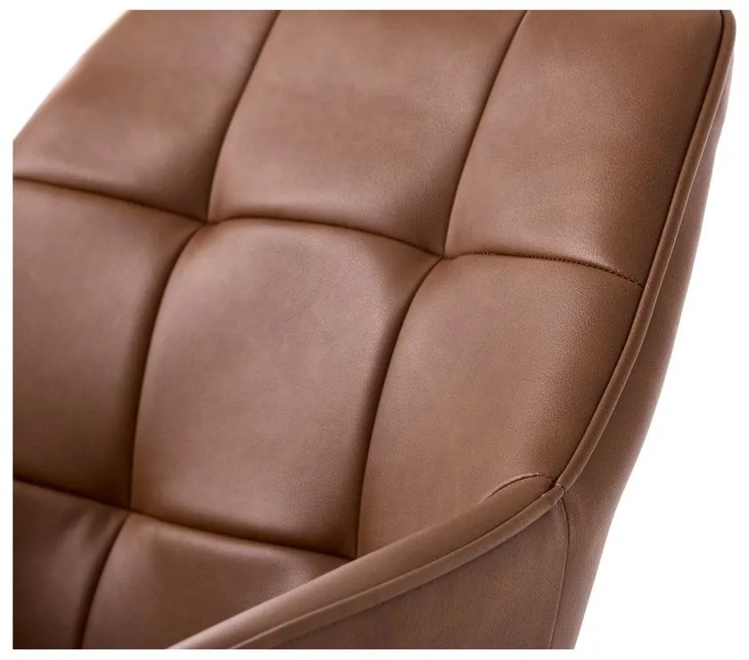 Кафяви тапицирани трапезни столове в комплект с подлакътници 2 бр. Nolan Square – Unique Furniture