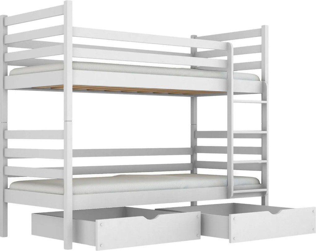 Двуетажно легло Nemo-Бяло-90 x 200