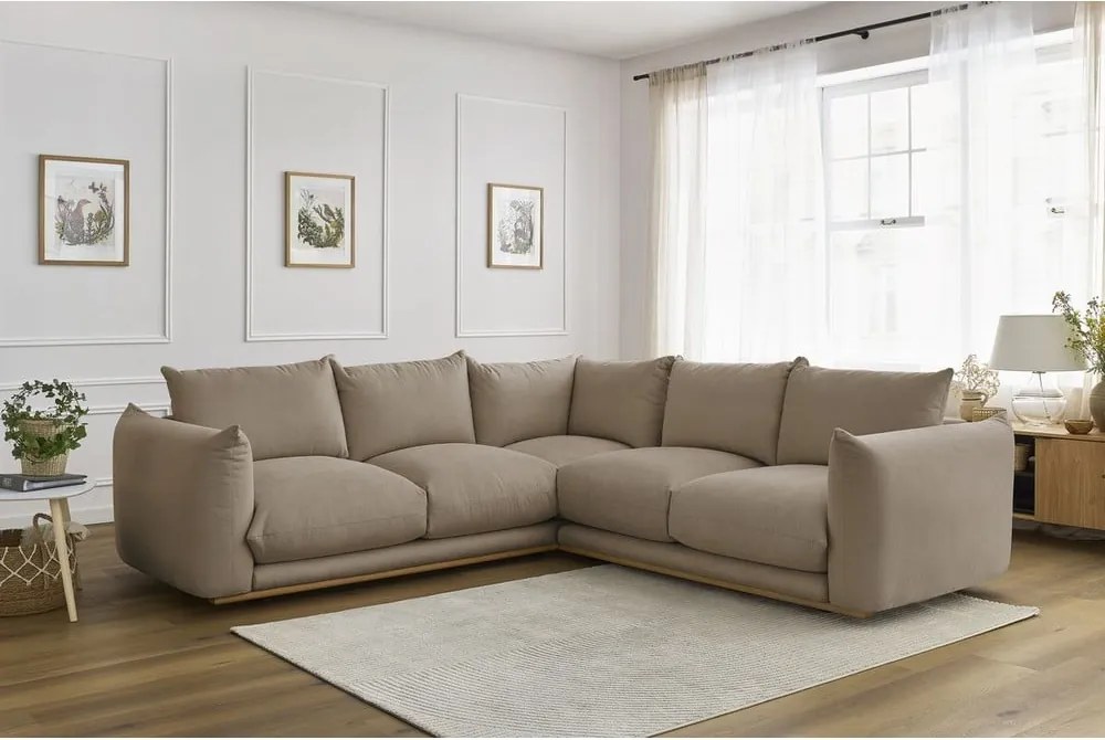 Бежов ъглов диван Ernest – Bobochic Paris