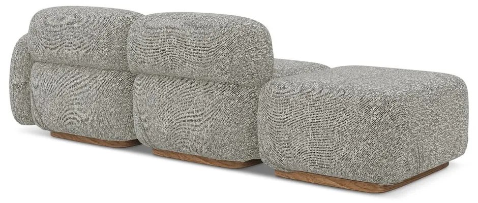 Сив модулна лежанка (десен ъгъл) Ailani – Makamii