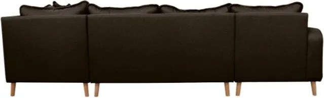 Черен ъглов диван (ляв ъгъл) Beata - Ropez