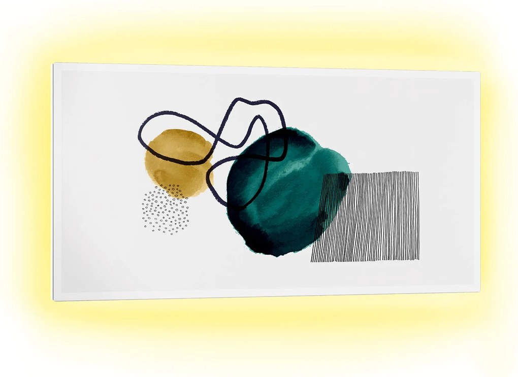 Klarstein Mojave 1000 смарт отоплителен уред 2 в 1 Инфрачервн конвектор 120х60 см 1000 W RGB осветление