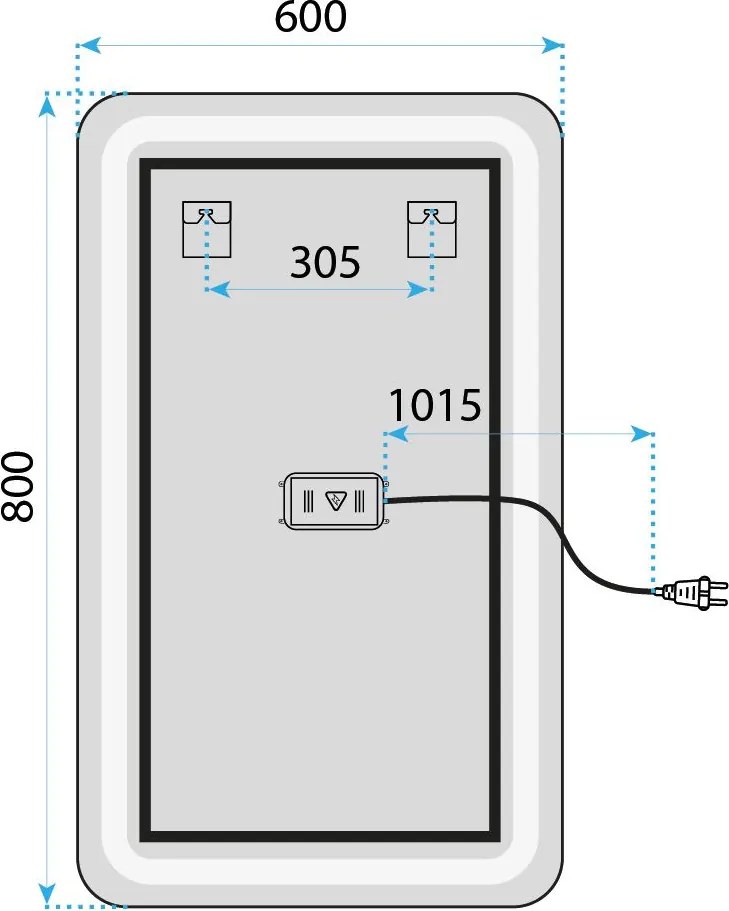 Огледало LED MARLO 80X60