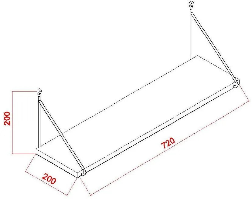 Бял рафт Armoni - Kalune Design