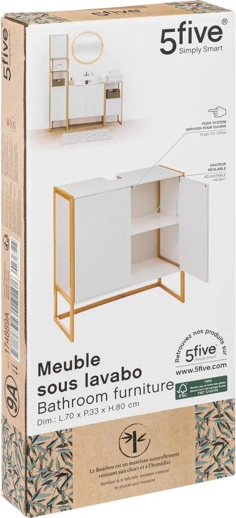 Шкаф за баня 5five Natureo, Бял