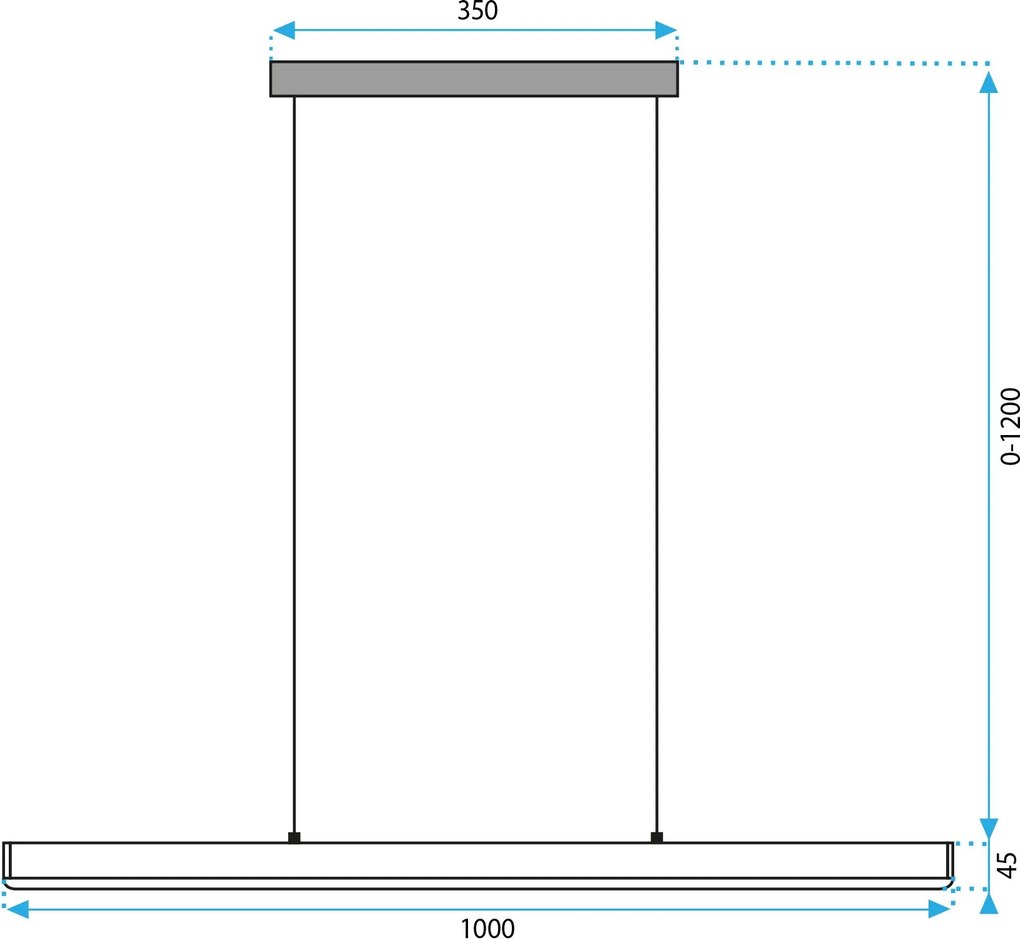 Лампа Led APP1448-CP BLACK 100cm