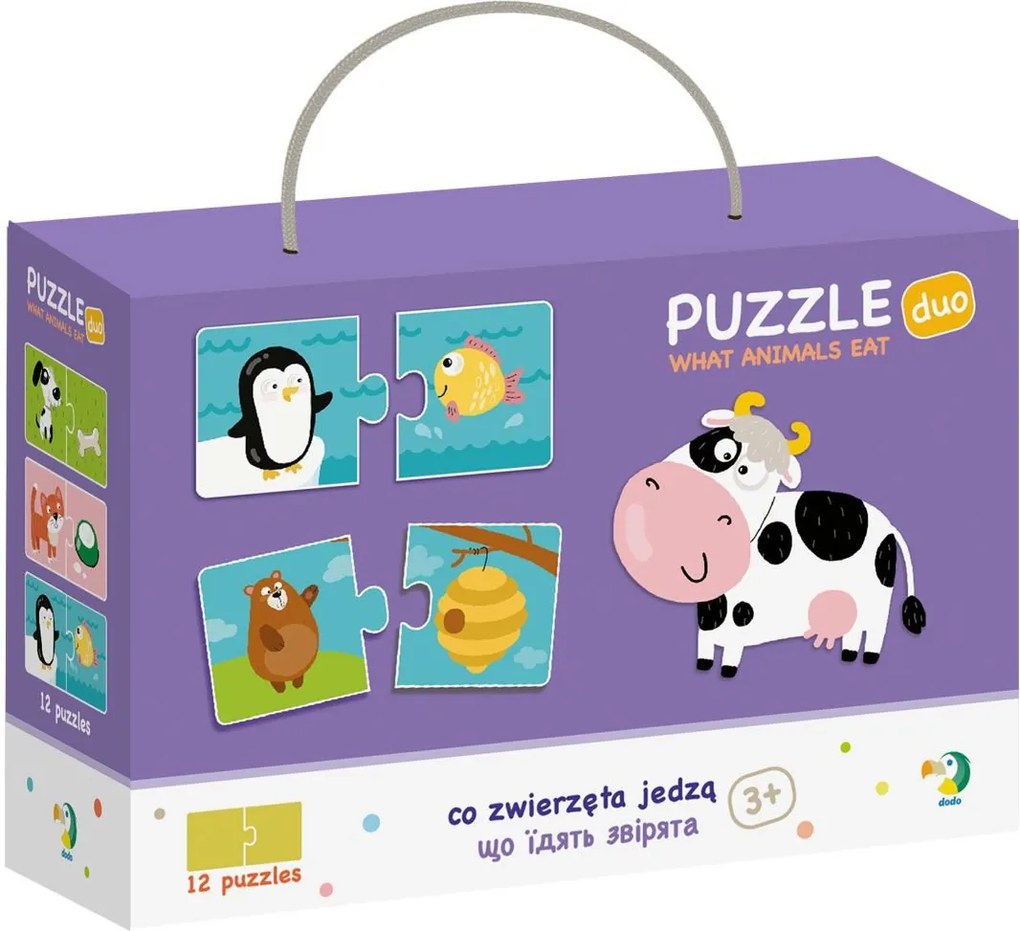 Dodo - Пъзел DUO - С какво се хранят животните