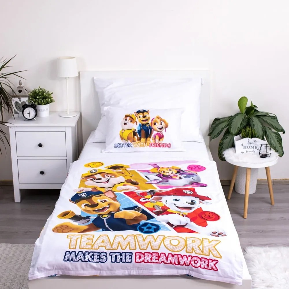 Памучно детско спално бельо за детско креватче 100x135 cm Paw Patrol – Jerry Fabrics