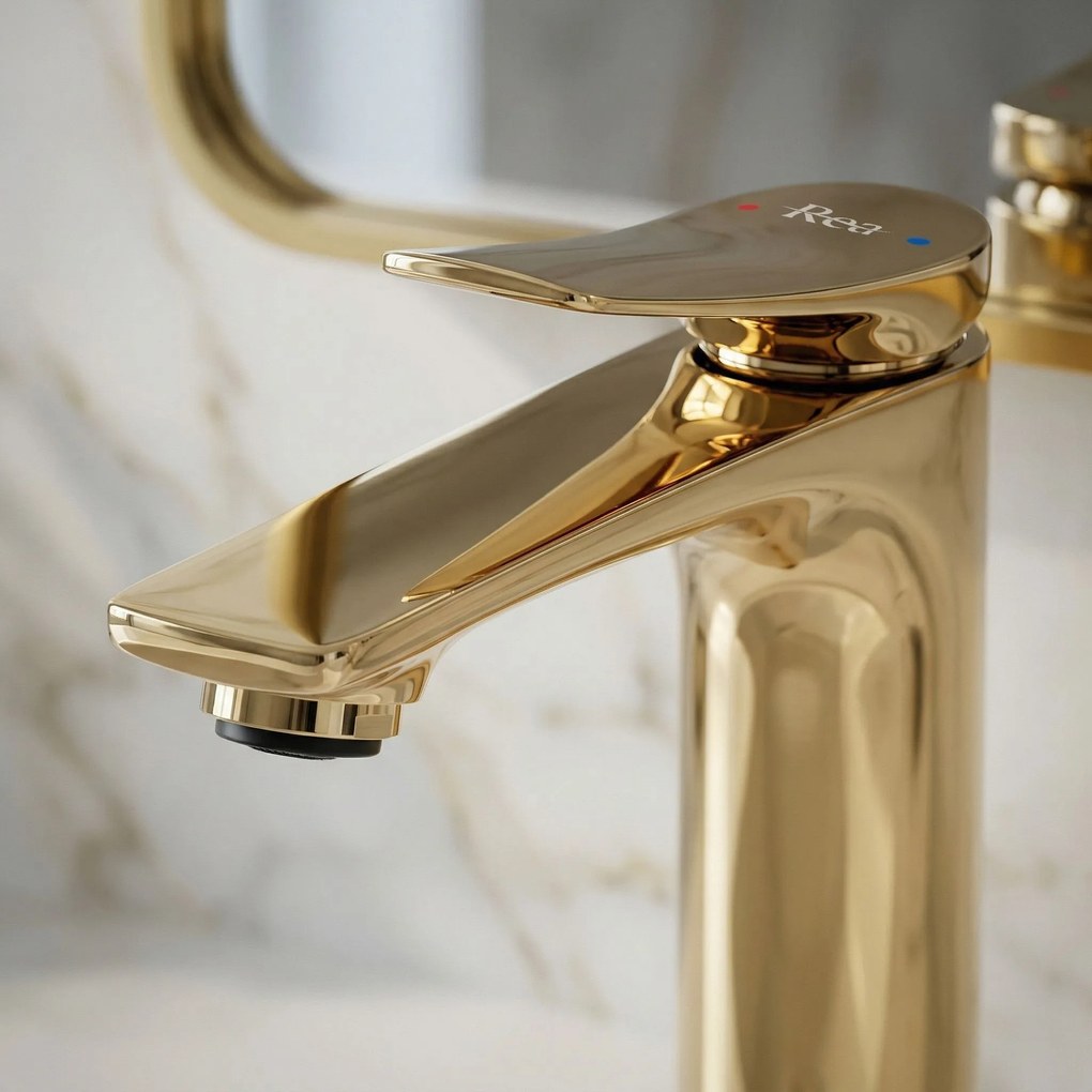 Смесител за мивка PREMIUM REA Vision Gold Low