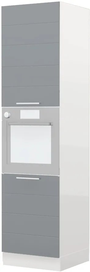 Висок подов шкаф за фурна Hudson K23-60-2KR-Oak - Gray