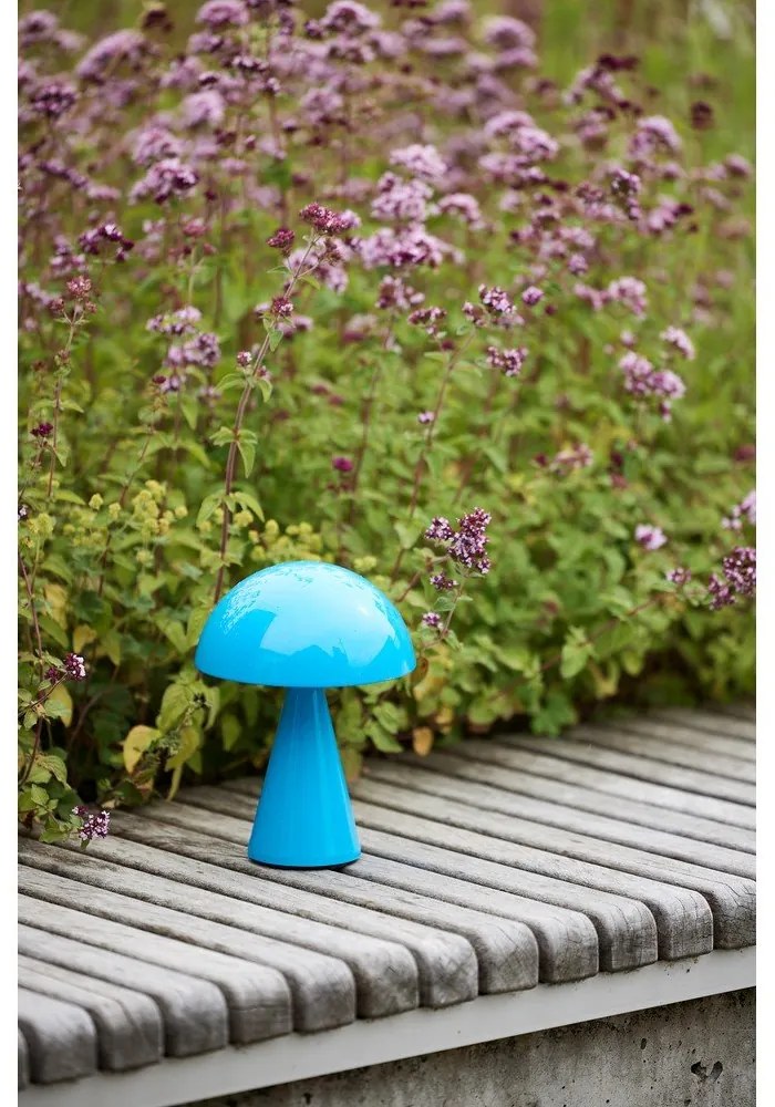 Синя LED затъмняваща се настолна лампа (височина 20 cm) Mush – Hübsch