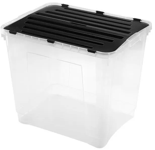 Кутия за съхранение DRAGON 100 л, черна/прозрачна