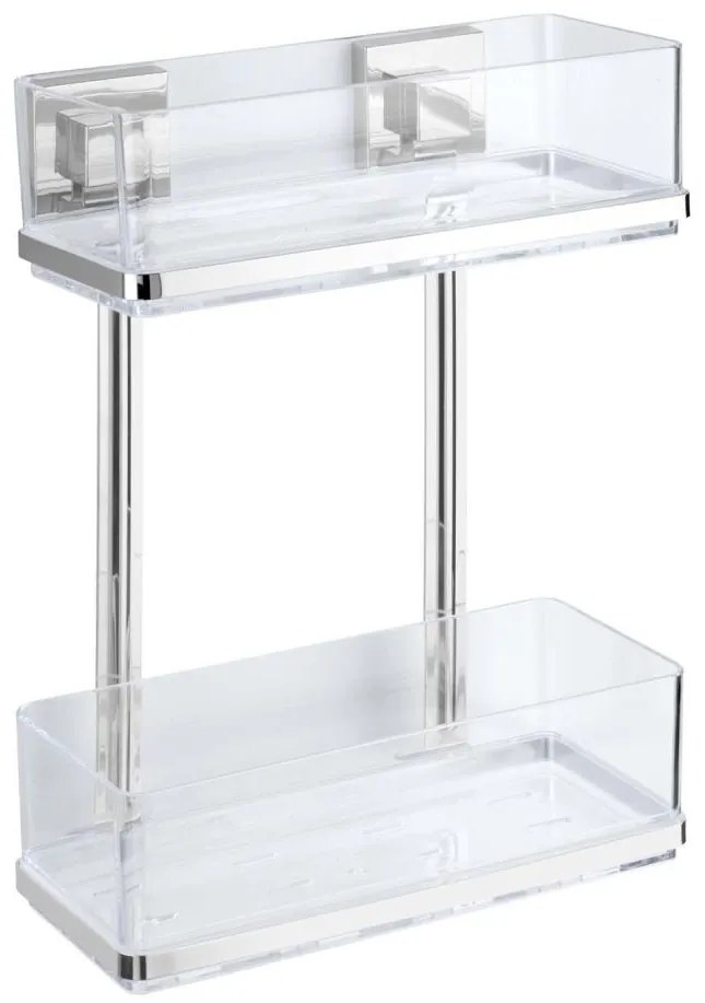 WENKO 22691100-Рафт VACUUM-LOC QUADRO ED 25,5x32,5 см сребрист/лъскав хром/прозрачен