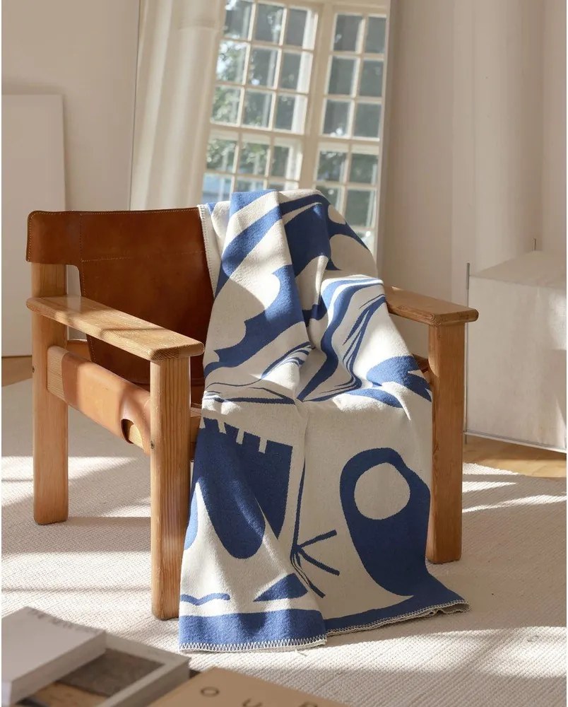 Синьо одеяло 165x200 cm Lino – noo.ma