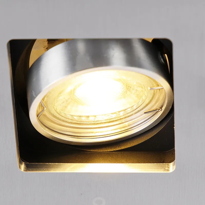 Интелигентен вграден прожектор алуминий вкл. WiFi GU10 с възможност за накланяне - Qure