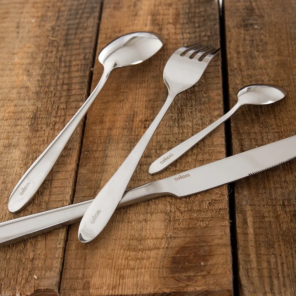 Прибори за хранене от неръждаема стомана в сребрист цвят 24 бр. Mirror – Orion